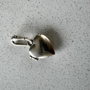 Clare V Petit Heart Locket Sterling Silver Charm